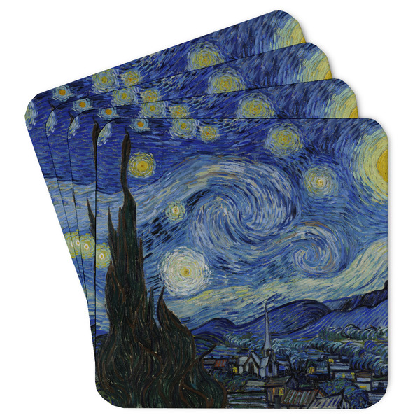 Custom The Starry Night (Van Gogh 1889) Paper Coasters