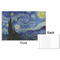 The Starry Night (Van Gogh 1889) Disposable Paper Placemat - Front & Back