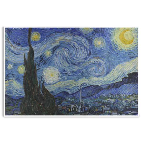 Custom The Starry Night (Van Gogh 1889) Disposable Paper Placemats