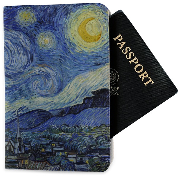 Custom The Starry Night (Van Gogh 1889) Passport Holder - Fabric