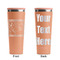 The Starry Night (Van Gogh 1889) Peach RTIC Everyday Tumbler - 28 oz. - Front and Back
