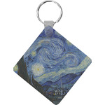 The Starry Night (Van Gogh 1889) Diamond Plastic Keychain