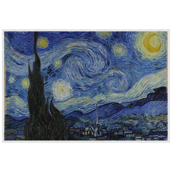 The Starry Night (Van Gogh 1889) Personalized Placemat (Back)