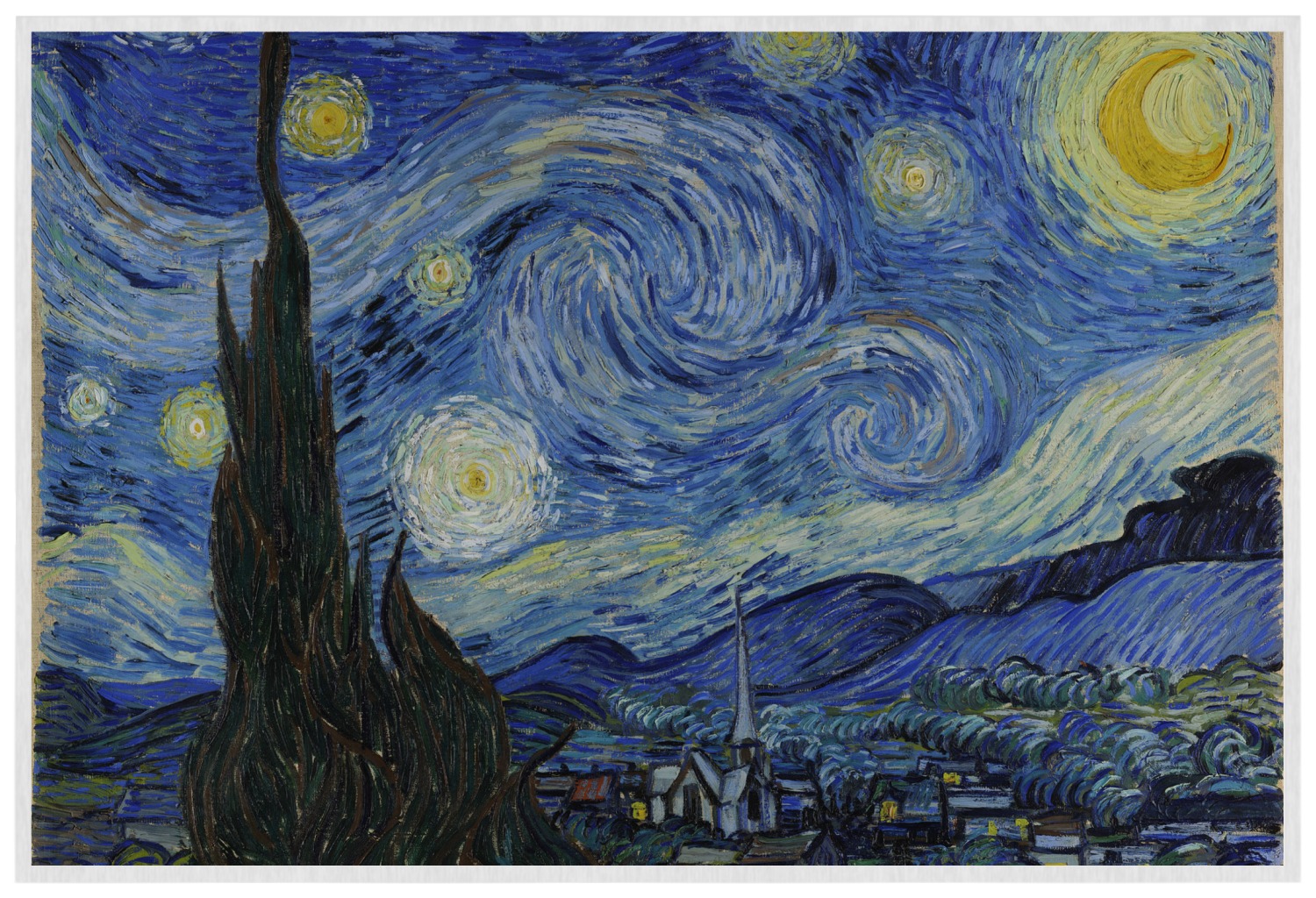 Custom The Starry Night (Van Gogh 1889) Laminated Placemat