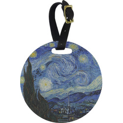 The Starry Night (Van Gogh 1889) Plastic Luggage Tag - Round