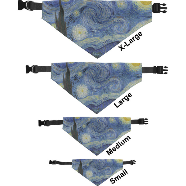 The Starry Night (Van Gogh 1889) Pet Bandana Sizes