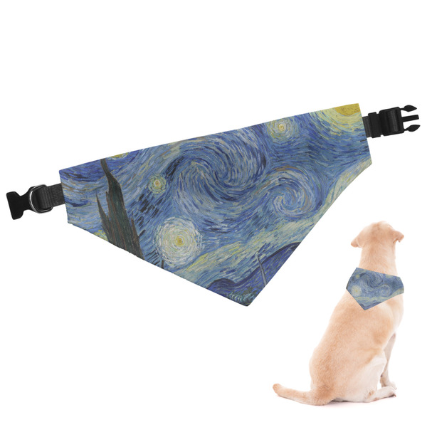 Custom The Starry Night (Van Gogh 1889) Dog Bandana - Medium