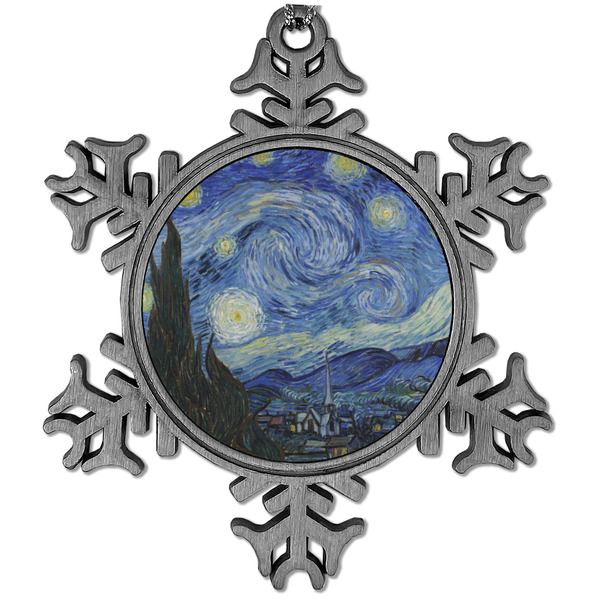 Custom The Starry Night (Van Gogh 1889) Vintage Snowflake Ornament