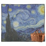 The Starry Night (Van Gogh 1889) Outdoor Picnic Blanket