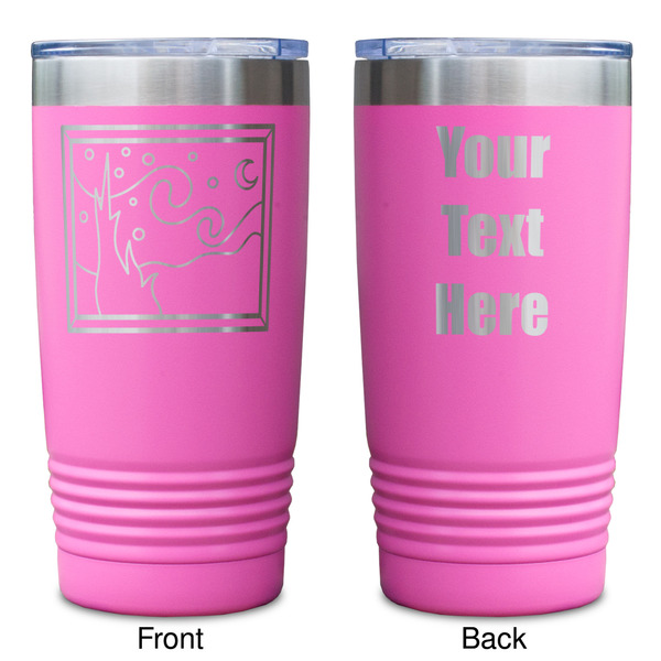 The Starry Night (Van Gogh 1889) Pink Polar Camel Tumbler - 20oz - Double Sided - Approval