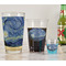 The Starry Night (Van Gogh 1889) Pint Glass - Full Fill w Transparency - In Context