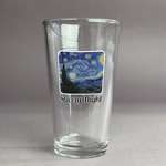 The Starry Night (Van Gogh 1889) Pint Glass - Full Color Logo