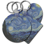 The Starry Night (Van Gogh 1889) Plastic Keychain