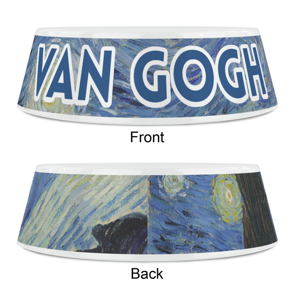 The Starry Night (Van Gogh 1889) Plastic Pet Bowls - Small - APPROVAL