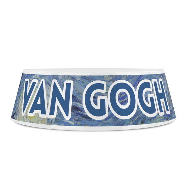 The Starry Night (Van Gogh 1889) Plastic Pet Bowls - Small - FRONT