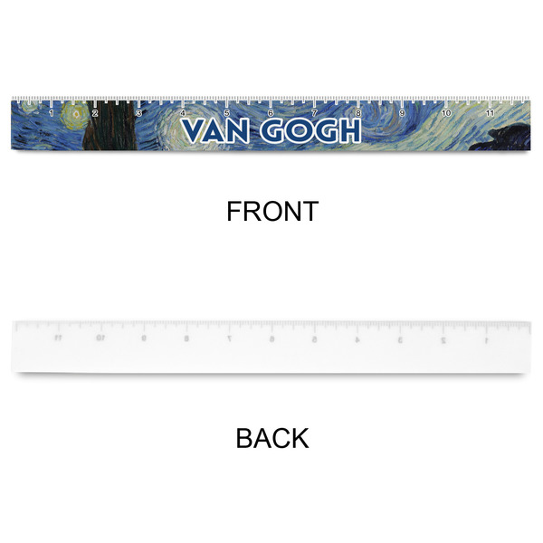 The Starry Night (Van Gogh 1889) Plastic Ruler - 12" - APPROVAL