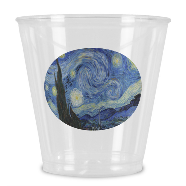 Custom The Starry Night (Van Gogh 1889) Plastic Shot Glass