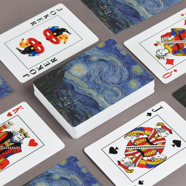 The Starry Night (Van Gogh 1889) Playing Cards - Front & Back View