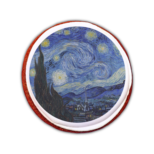 The Starry Night (Van Gogh 1889) Printed Icing Circle - Small - On Cookie
