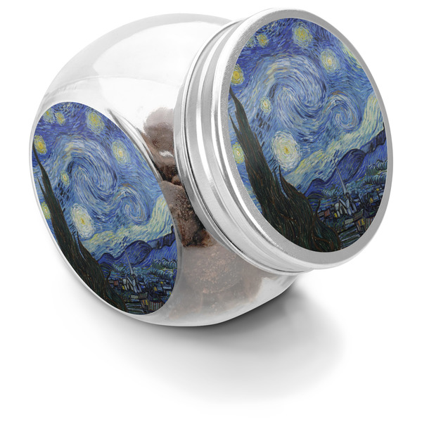 Custom The Starry Night (Van Gogh 1889) Puppy Treat Jar