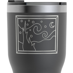 The Starry Night (Van Gogh 1889) RTIC Tumbler - Black - Engraved Front