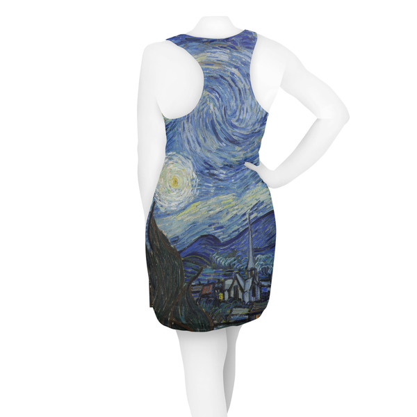 The Starry Night (Van Gogh 1889) Racerback Dress - On Model - Back