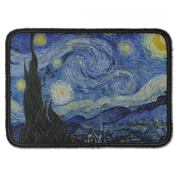 Custom The Starry Night (Van Gogh 1889) Iron On Rectangle Patch
