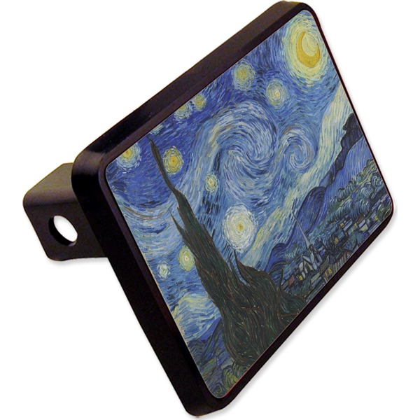 Custom The Starry Night (Van Gogh 1889) Rectangular Trailer Hitch Cover - 2"