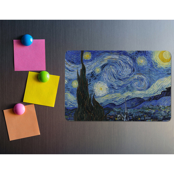 The Starry Night (Van Gogh 1889) Rectangular Fridge Magnet - LIFESTYLE