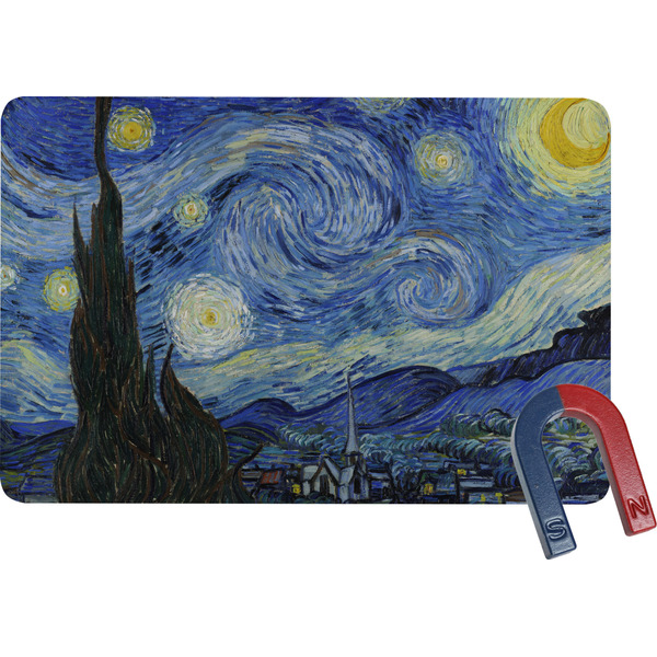 Custom The Starry Night (Van Gogh 1889) Rectangular Fridge Magnet