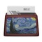 The Starry Night (Van Gogh 1889) Red Mahogany Business Card Holder - Straight