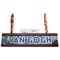 The Starry Night (Van Gogh 1889) Red Mahogany Nameplates with Business Card Holder - Straight