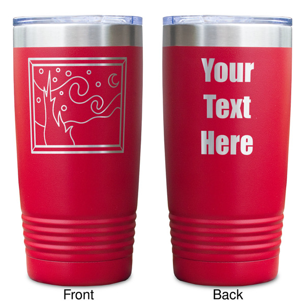 The Starry Night (Van Gogh 1889) Red Polar Camel Tumbler - 20oz - Double Sided - Approval