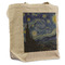 The Starry Night (Van Gogh 1889) Reusable Cotton Grocery Bag - Front View
