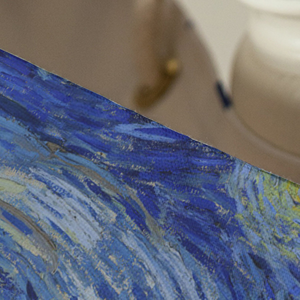 The Starry Night (Van Gogh 1889) Large Rope Tote - Close Up View