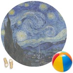 The Starry Night (Van Gogh 1889) Round Beach Towel