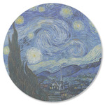 The Starry Night (Van Gogh 1889) Round Rubber Backed Coaster