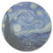 The Starry Night (Van Gogh 1889) Round Coaster Rubber Back - Single
