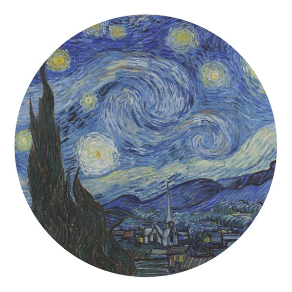 Custom The Starry Night (Van Gogh 1889) Round Decal - Large