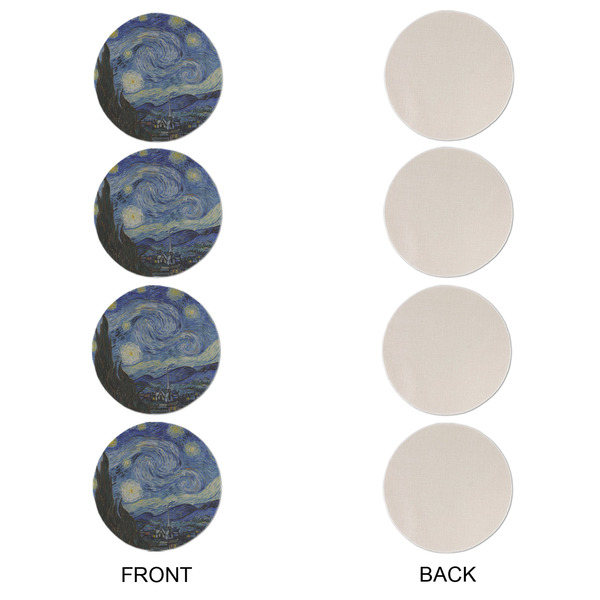 The Starry Night (Van Gogh 1889) Round Linen Placemats - APPROVAL Set of 4 (single sided)