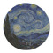 The Starry Night (Van Gogh 1889) Round Linen Placemats - FRONT (Double Sided)
