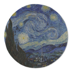 The Starry Night (Van Gogh 1889) Round Linen Placemat