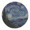 The Starry Night (Van Gogh 1889) Round Linen Placemats - FRONT (Single Sided)