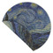 The Starry Night (Van Gogh 1889) Round Linen Placemats - Front (folded corner double sided)