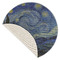 The Starry Night (Van Gogh 1889) Round Linen Placemats - Front (folded corner single sided)