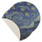 The Starry Night (Van Gogh 1889) Round Linen Placemat - Single Sided - Set of 4
