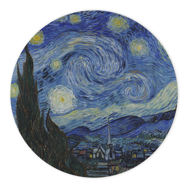 The Starry Night (Van Gogh 1889) Round Paper Coaster - Approval