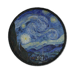 The Starry Night (Van Gogh 1889) Iron On Round Patch