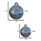 The Starry Night (Van Gogh 1889) Round Pet ID Tag - Large - Comparison Scale