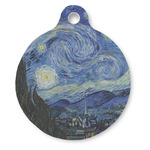 The Starry Night (Van Gogh 1889) Round Pet ID Tag - Large